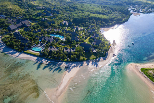 Tropical beach with clear blue water